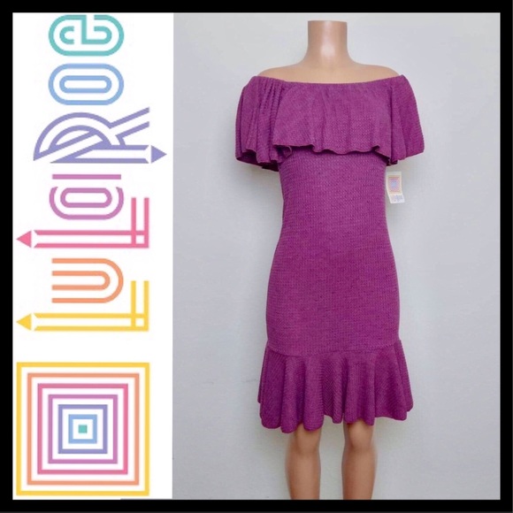 Lularoe Cici Waffle Mermaid Dress LLR - Picture 2 of 6